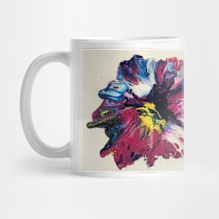 Blue Pink Gold Petunia Floral Mug